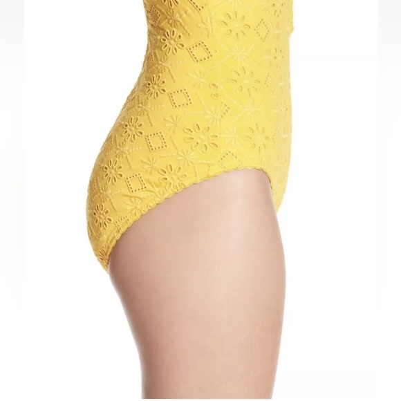 Kate Spade New York Embroidered Halter Plunge One Piece Swimsuit vacation beach - Picture 7 of 14